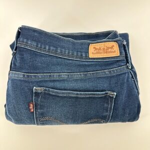 Levis 512 Jeans Womens 14P Blue Denim Stretch Perfectly Slimming Skinny Leg Logo
